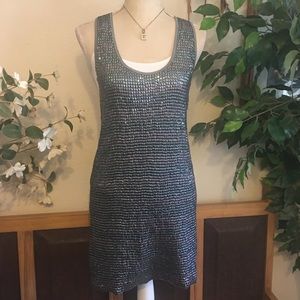 Ambre Babzoe smoky ombré sequin tank dress NWT